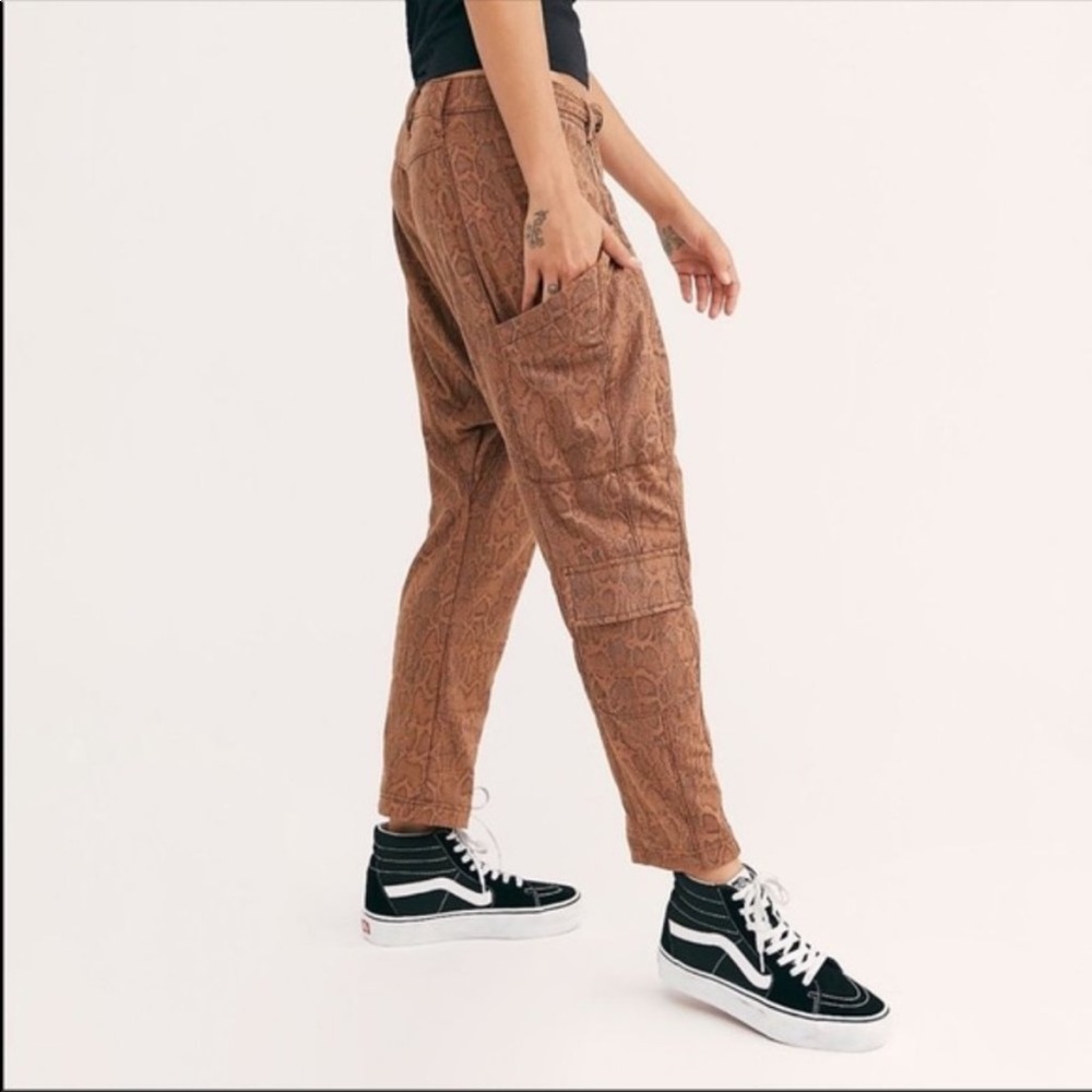 Free People Tan Cropped Harem Pants - Picture 3 of 6